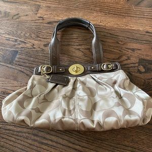 Authentic Coach Signature Satchel Handbag
